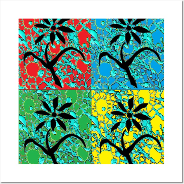 pop Art Cool Flower 1 Wall Art by LowEndGraphics